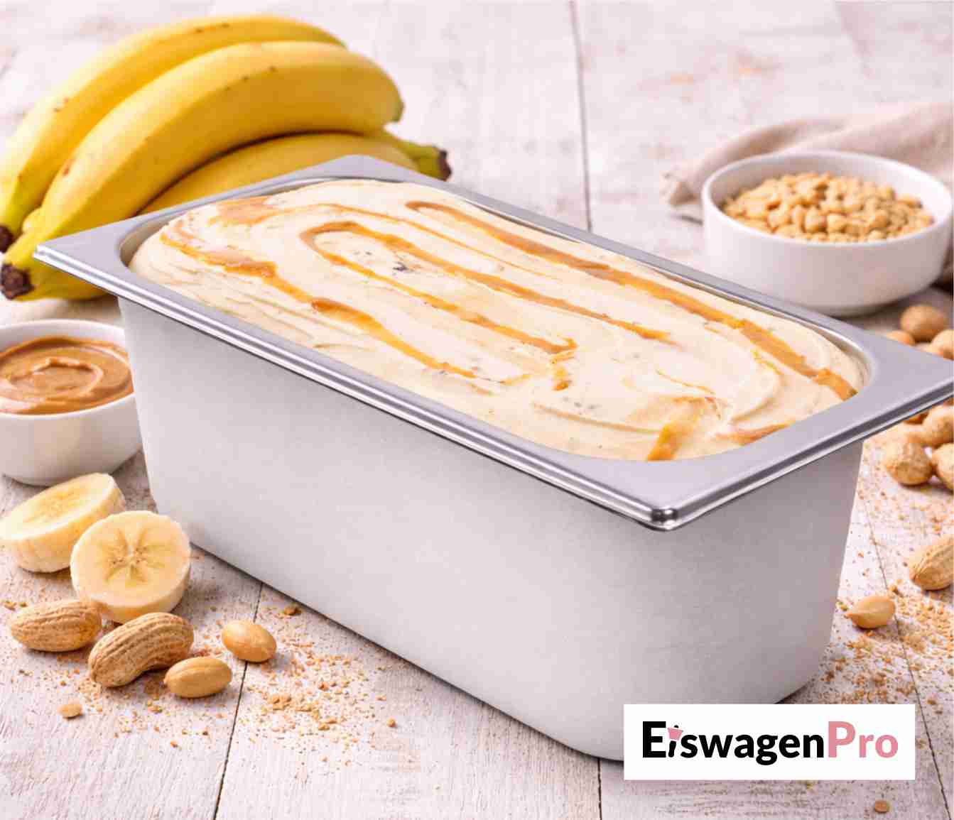 Milcheis Banane-Erdnuss 5l